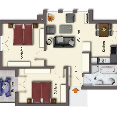 Brise Haus Buchenhof App 6 Appartement *